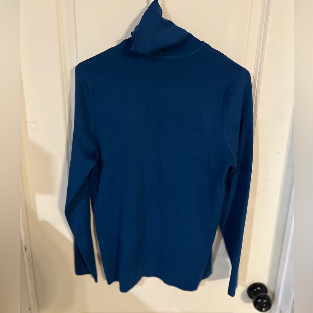 Chico's Deep Blue Turtleneck Sweater